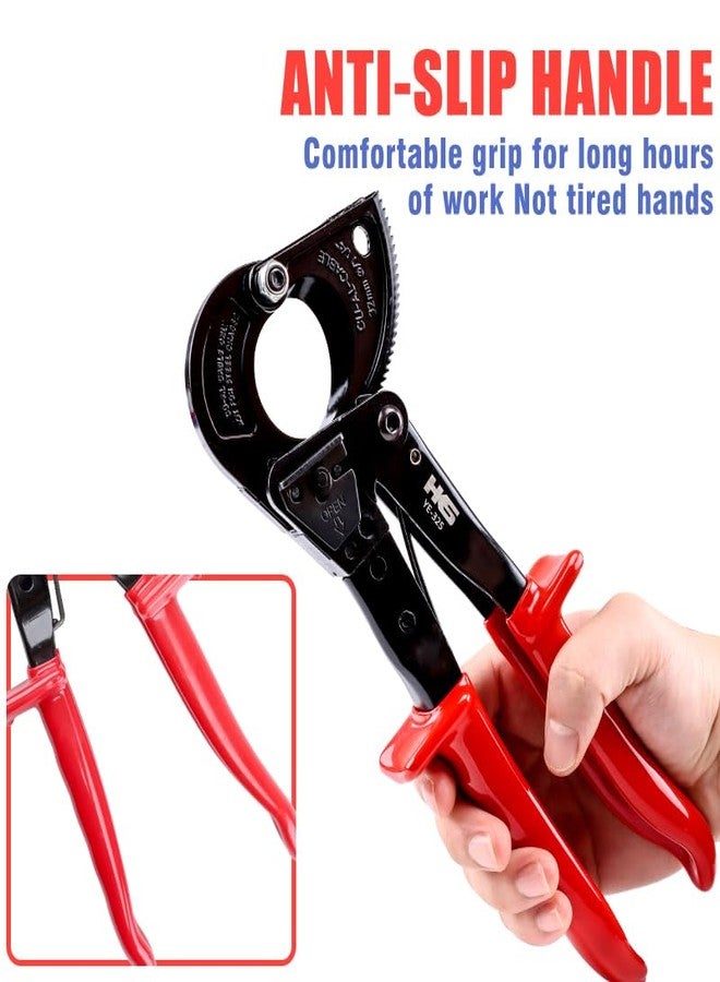 HKS Ratchet Cable Wire Cutter Heavy Duty for Cutting Electrical Aluminum Copper and Multi-core Cables up to 240mm²(AWG 500MCM) - Image 4